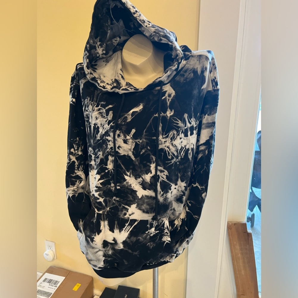 Tie dye cotton hooded